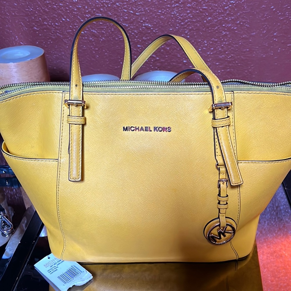 Yellow Jet Set Michael Kors Tote!